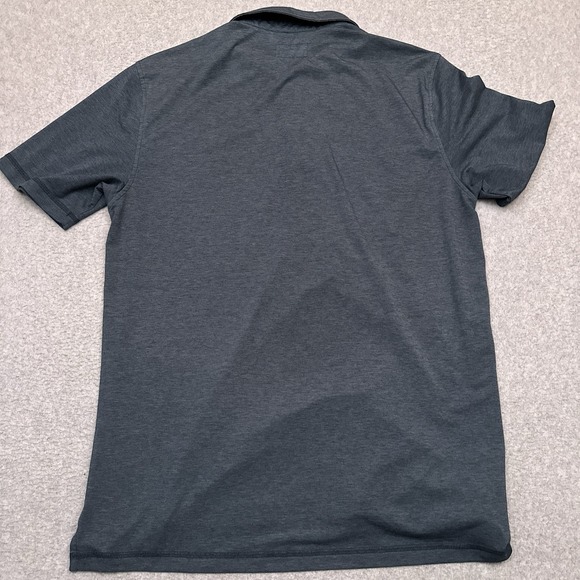 Linksoul Delray Polo Shirt Men Medium Blue Stretch Performance Golf Short Sleeve - Picture 7 of 8